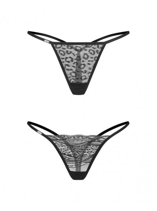 Perizomi neri in pizzo e...